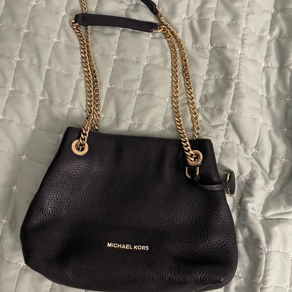Michael Kors Handbags - NWOT Michael Kors Gold and Blue Shoulder Bag with Chain Strap